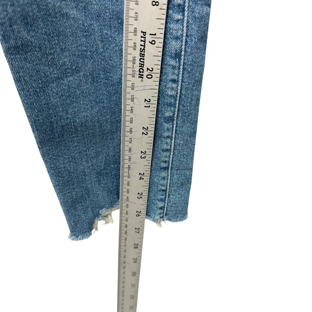 MOTHER High Waisted Looker Ankle Chew Rainbow Jeans Learning To Hula Size 25